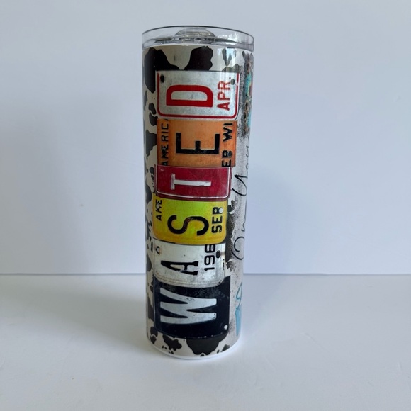 Wasted Colorful Graphic 20oz Skinny Tumbler - Picture 2 of 4